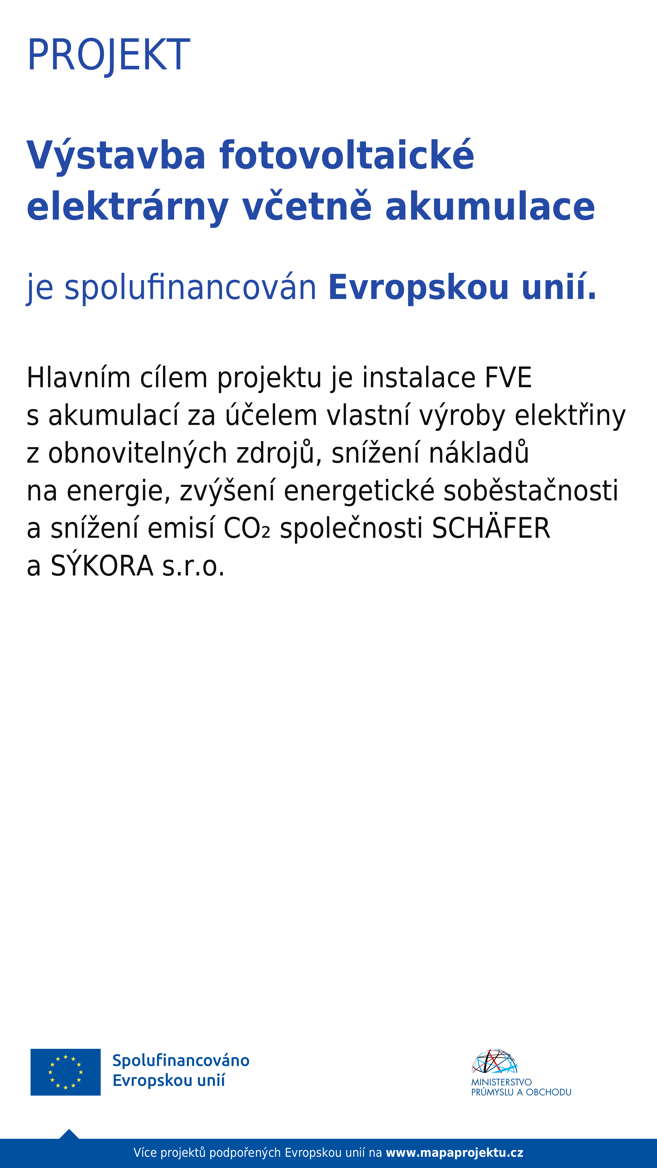 Projekt Výstavba FVE včetně akumulace